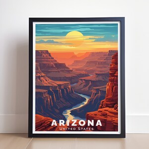 Add a touch of elegance to your space with this Grand Canyon Poster. Featuring vivid hues and intricate details, this Arizona Wall Art celebrates the timeless beauty of the Grand Canyon, making it an ideal gift for nature lovers and travelers alike.