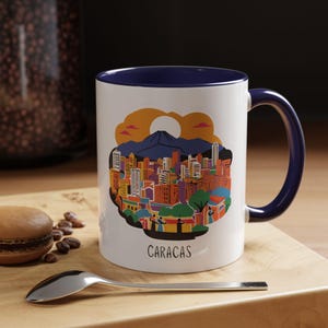 Caracas Coffee Mug - Venezuela Mug - Caracas Skyline Cup - Caracas Souvenir - Caracas Print Mug - Ceramic Venezuela Coffee Cup