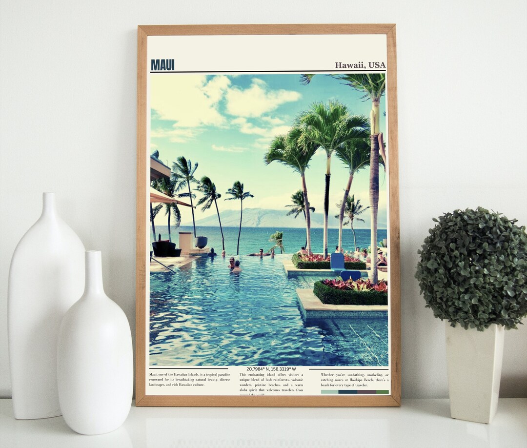 Maui Print, Maui Art, Maui Wall Art, Maui Poster, Maui Art Print, Maui ...