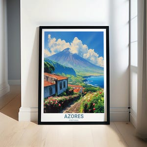 Azoren Poster - Azoren Gerahmter Druck - Pico Bergdruck - Azoren Leinwanddruck - Furnas Tal Wand Kunst - Sete Cidades Krater Seen Geschenk