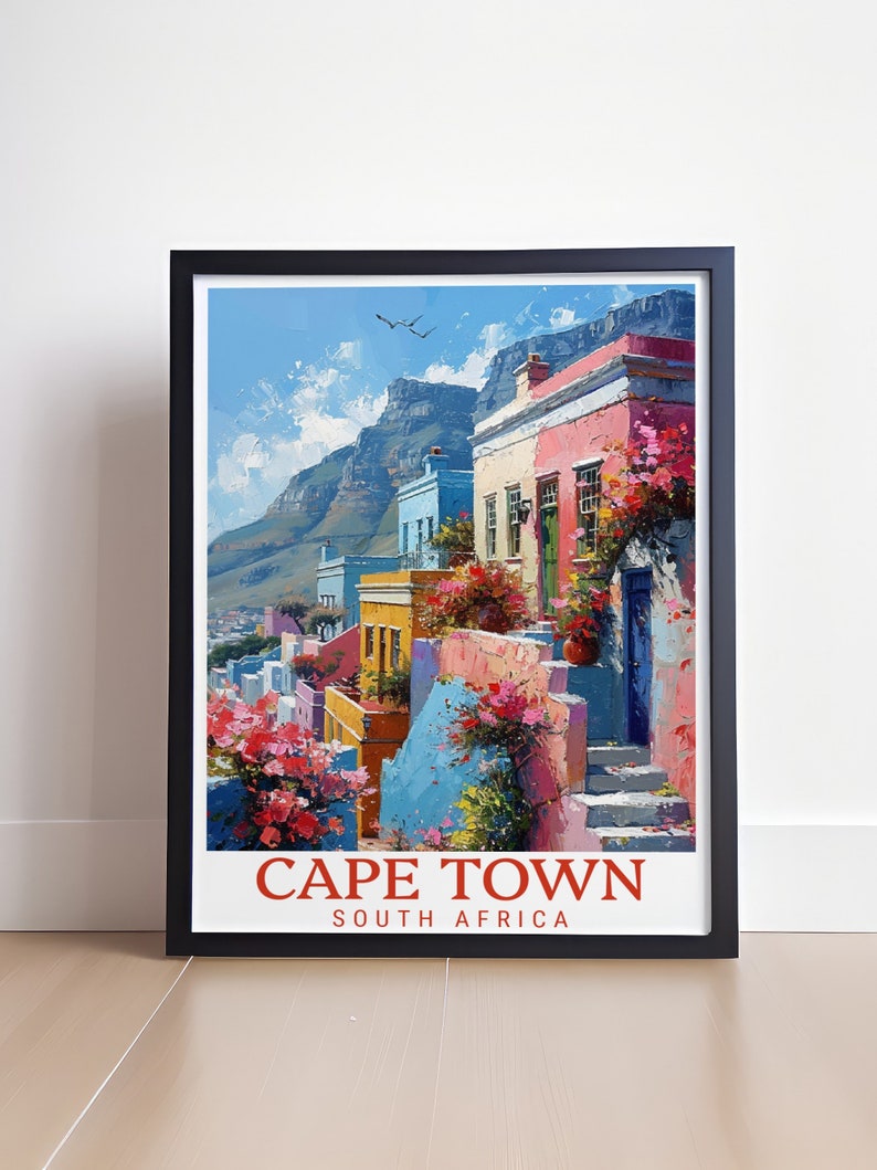 Cape Town Wall Art Bo kaap Decor And South Africa Travel Art Bo kaap 