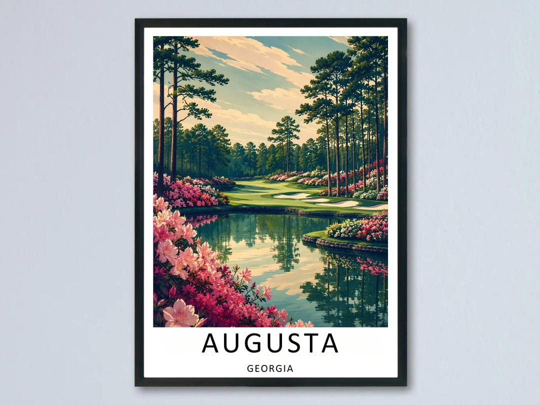 Augusta Golf Course Poster | Amen Corner Fine Art Print | Masters ...
