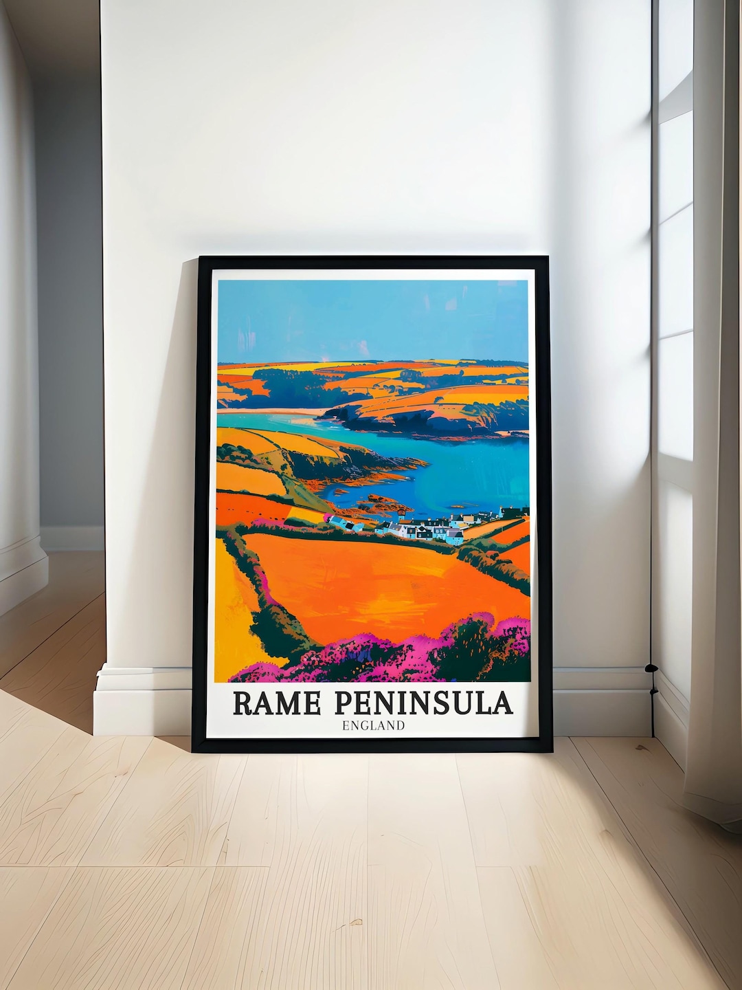 Visit Rame Poster Rame Peninsula Art Print - Rame Head Poster - Whitsand Bay Art - Rame ...