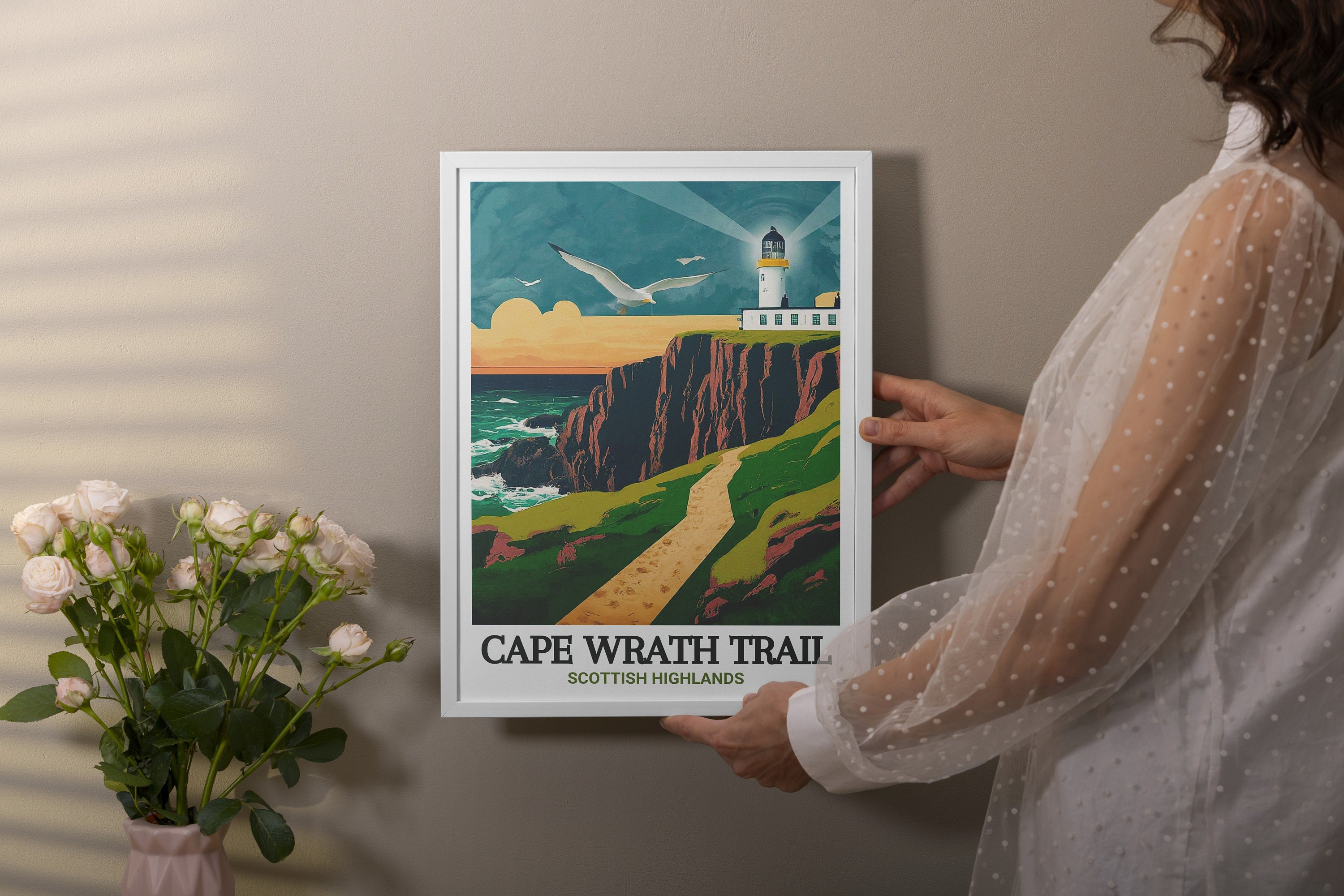 Ultra Cape Wrath Race Cape Wrath Trail, Line Illustration