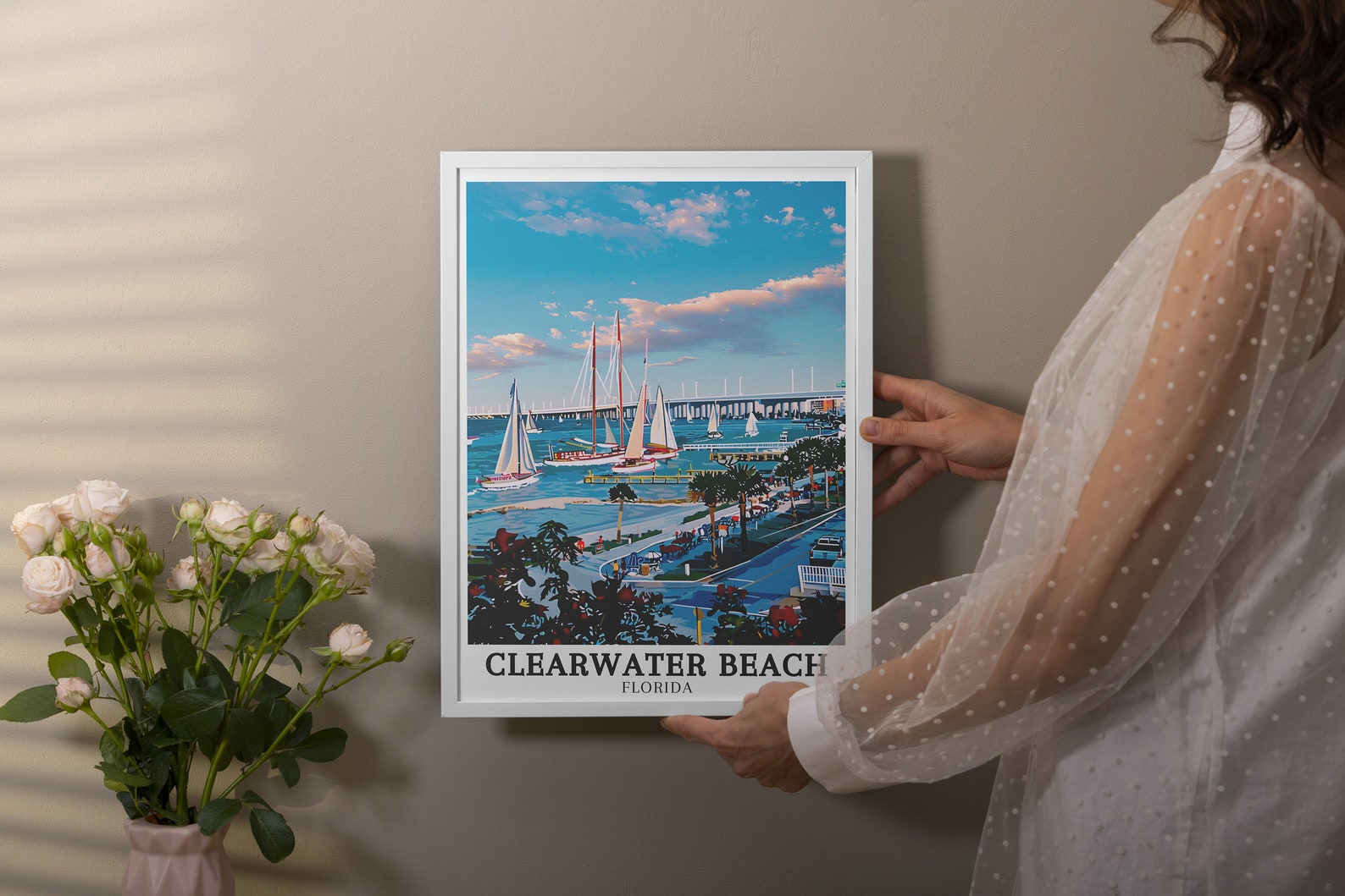 Clearwater Beach Travel Posters - Clearwater Memorial Causeway Art ...