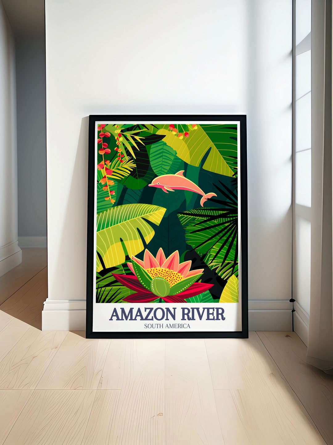 Amazon River Poster - Framed Victoria Regia Water Lily Print - Amazon ...