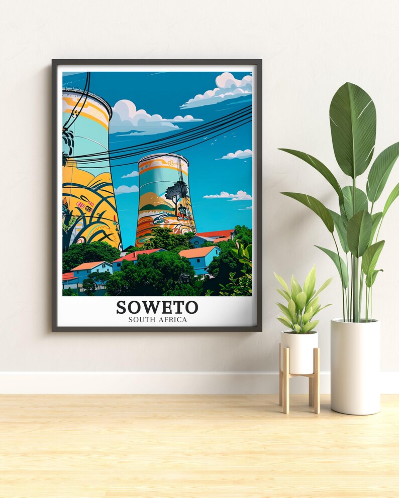 Print Rolnondo Soweto Travel Print - Orlando Towers Wall Decor - Bungee Jumping Home ...