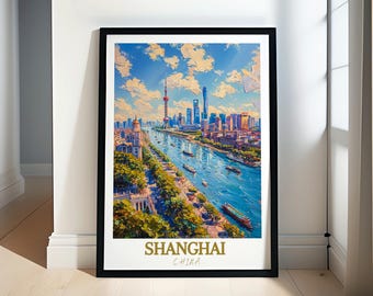 Shanghai Print - The Bund Print - Shanghai Poster - Shanghai Wall Art - Shanghai Farmed Print - Shanghai Canvas Print - The Bund Poster