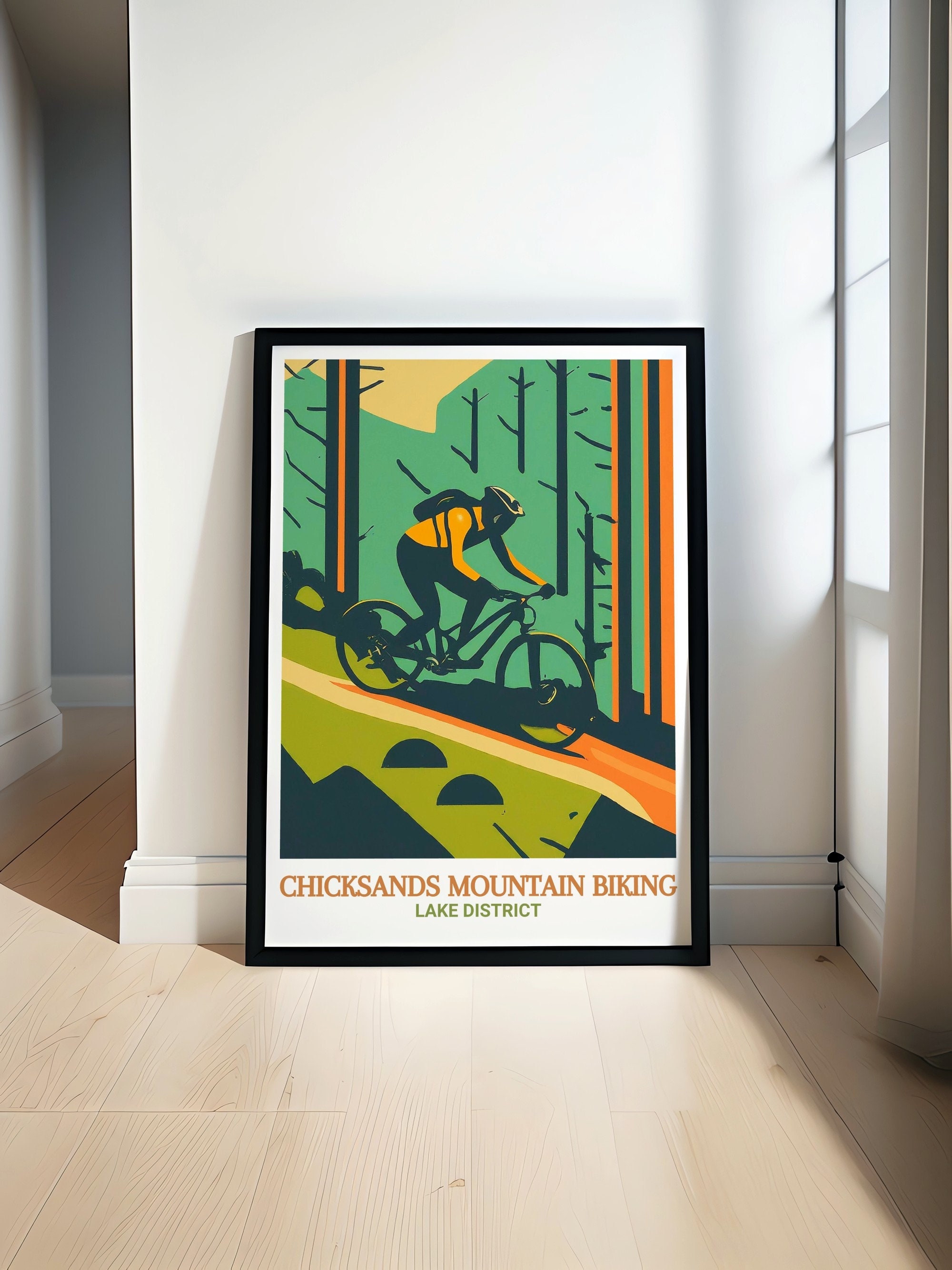 Chicksands Mountain Biking Travel Poster chicksands Bike Park Prints Chicksands Mountain Biking Decor Chicksands Bike Park Decor Etsy