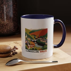 Llangollen Mug- Wales Coffee Mug - Llangollen Coffee Mug- Llangollen Art Mug - Llangollen Souvenir - Wales Gifts - Llangollen Wales Mug