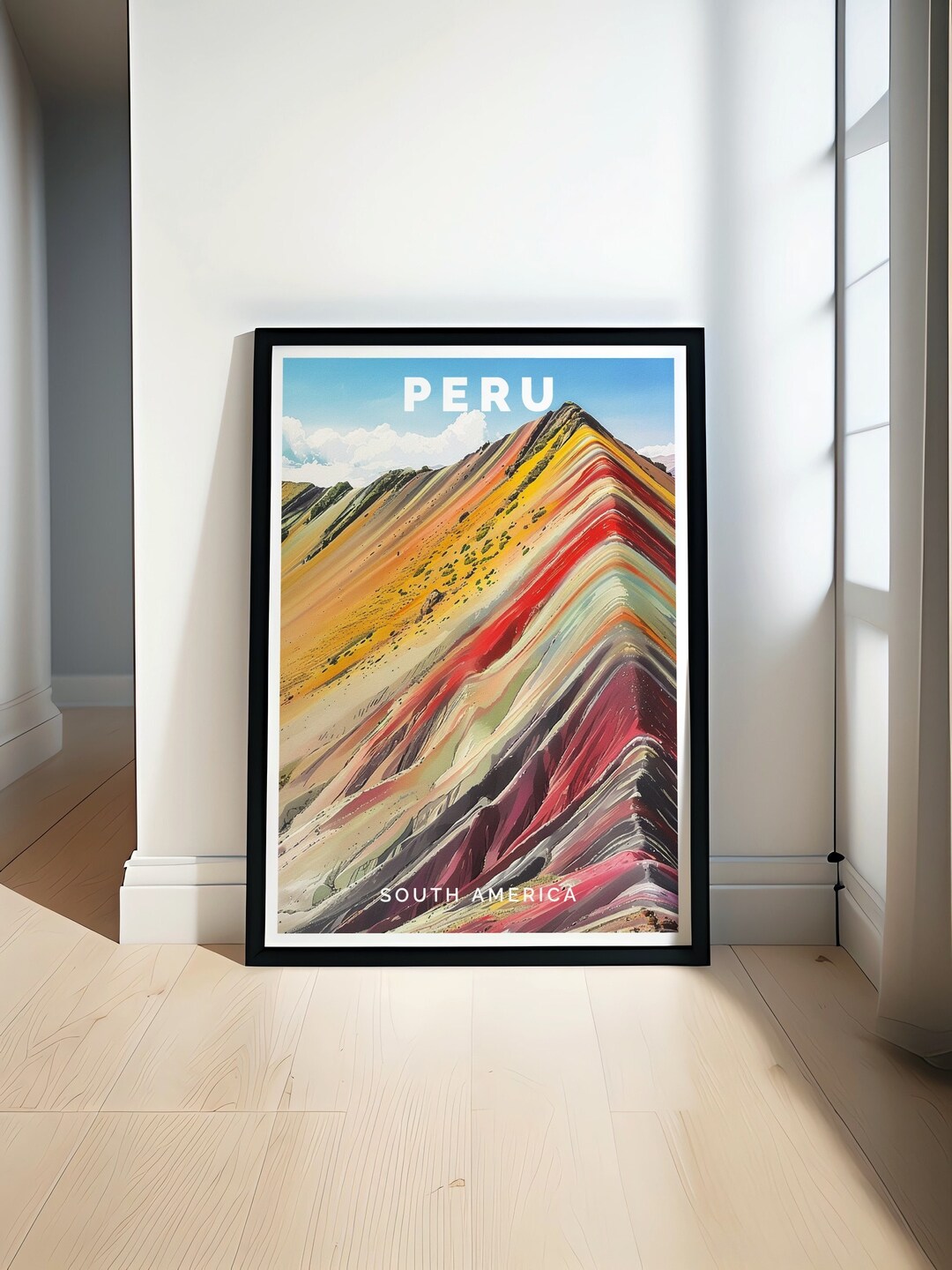 Peru Art - Vinicunca Art - Rainbow Mountain Art - Peru Print ...