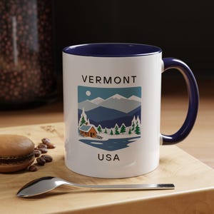 Vermont Mug - Vermont Coffee Mug - Vermont Art Mug - Vermont Souvenir - Vermont Gift Mug - Vermont Travel Mug - Vermont Mountain Mug
