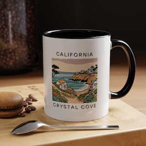 Crystal Cove Mug - California Coffee Mug - Crystal Cove Art Mug - California Beach Gift -  California Mug - Crystal Cove Coffee Cup
