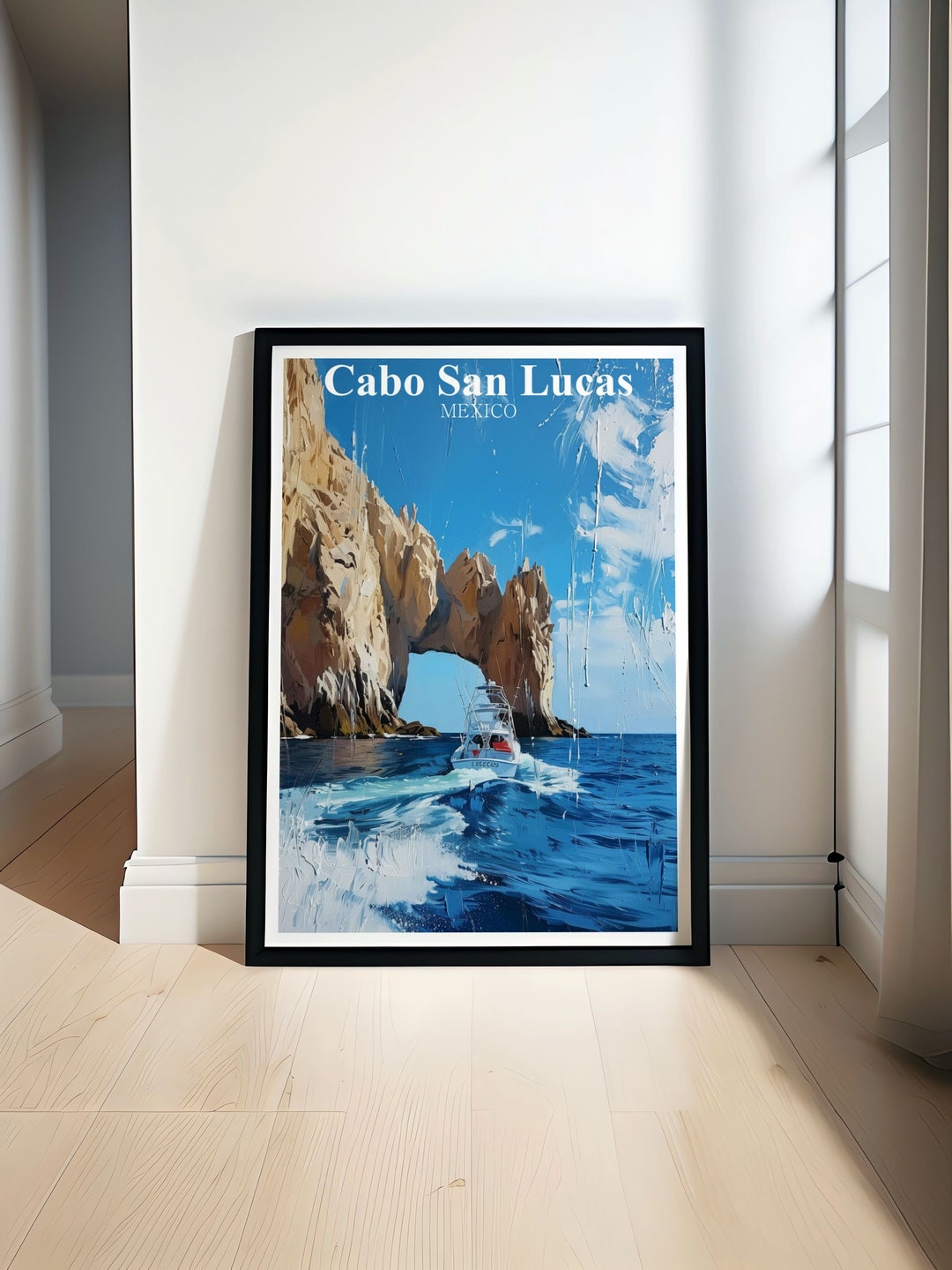 Cabo San Lucas Art El Arco Travel Poster Cabo San Lucas Print Mexico ...