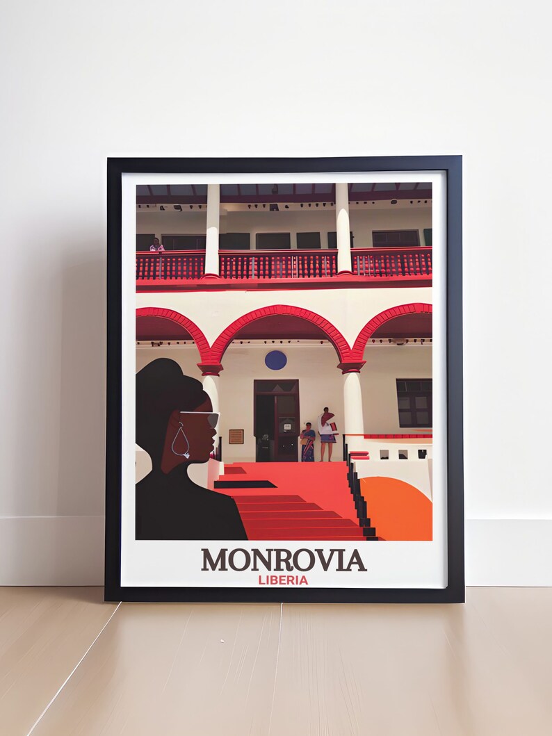 Monrovia Poster - Framed Liberian National Museum Print - Monrovia Wall ...