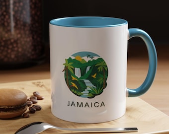Jamaica Mug - Jamaica Coffee Cup - Caribbean Mug - Jamaica Art Cup - Jamaican Decor Mug - Jamaica Souvenir - Caribbean Souvenir