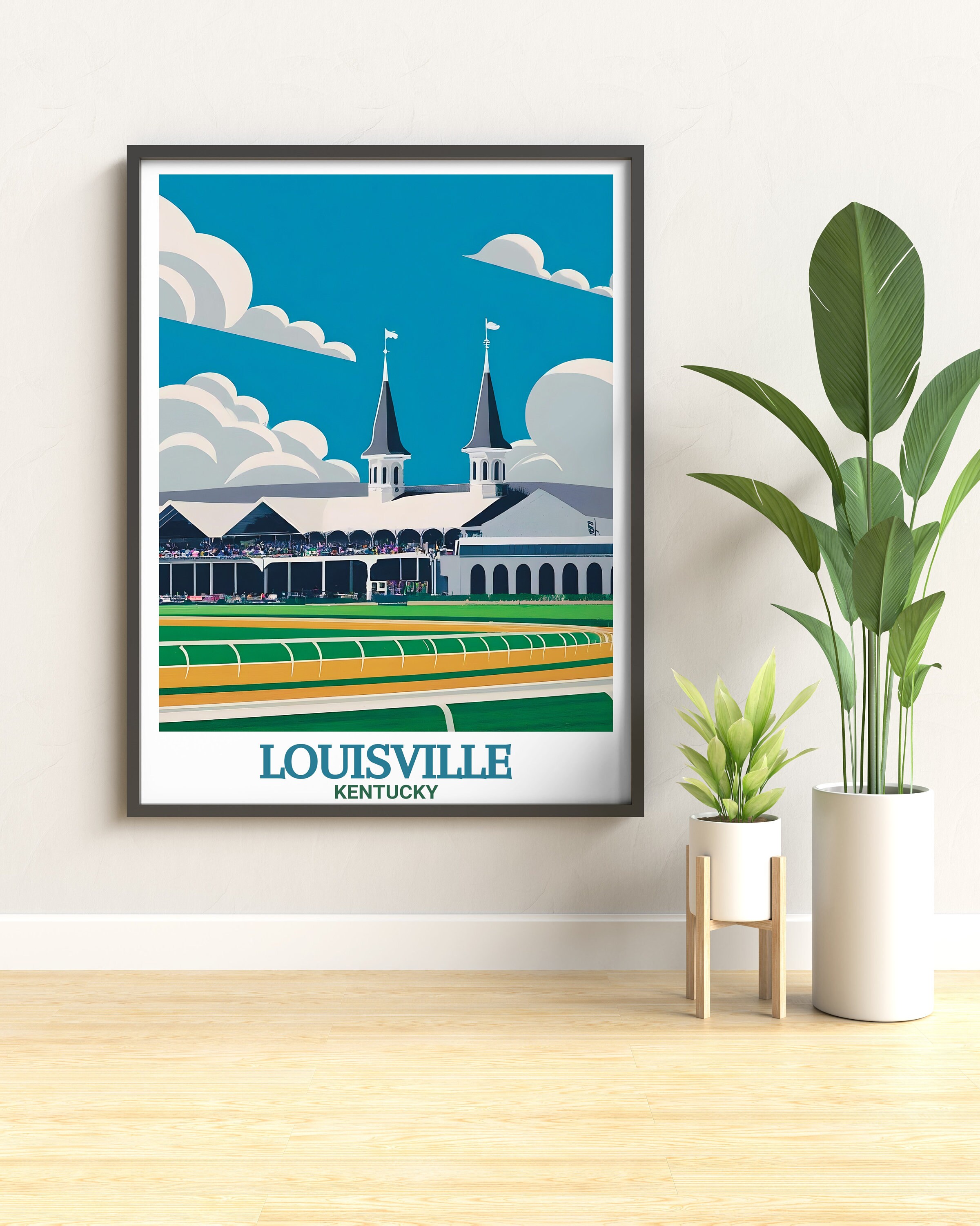 ルイビルのポスター - チャーチルダウンズ ウォールアート - ルイビル