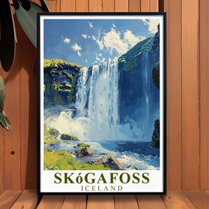 Skogafoss Wall Art - Framed Skogafoss Iceland Print - Skogafoss ...