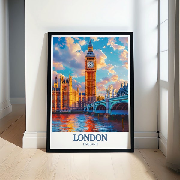 London Wall Art - London Bridge Print - Fine Line Art of the Famous London Bridge