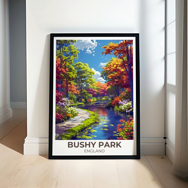 Bushy Park Print - Woodland Gardens & Longford River Art - Kingston and Teddington London Wall Art - Royal Parks Wall Art