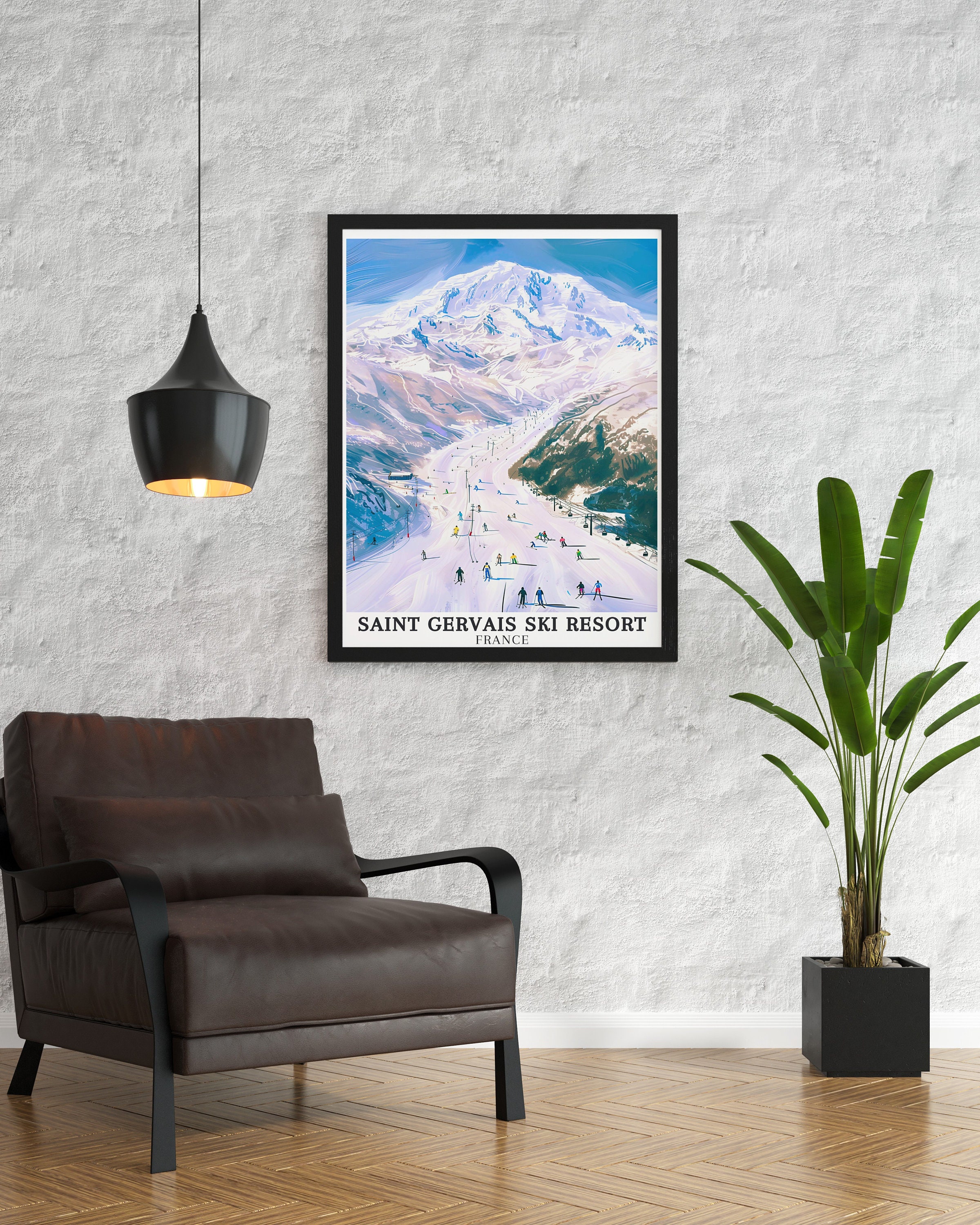 SAINT GERVAIS SKI Rvdm-POSTER HQ 50x70cm d