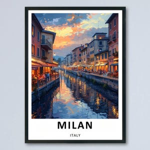 Mailänder Poster - Mailänder Druck - Mailänder gerahmter Druck - Mailänder Italien Drucke - Mailänder Geschenke - Mailänder Wandkunst - Mailänder Kunstwerk - Mailänder Leinwanddruck