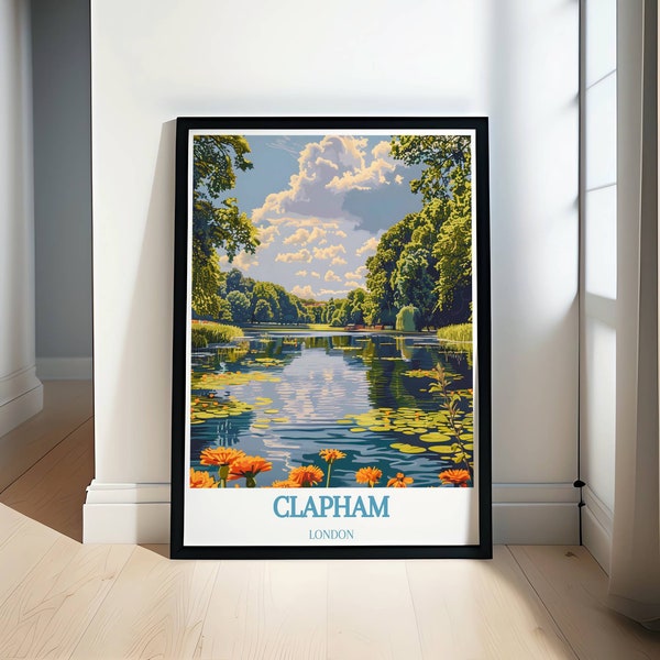 Clapham Common Art Print - Explore Urban Beauty with Clapham London Prints and Wall Art Decor - Housewarming Gift