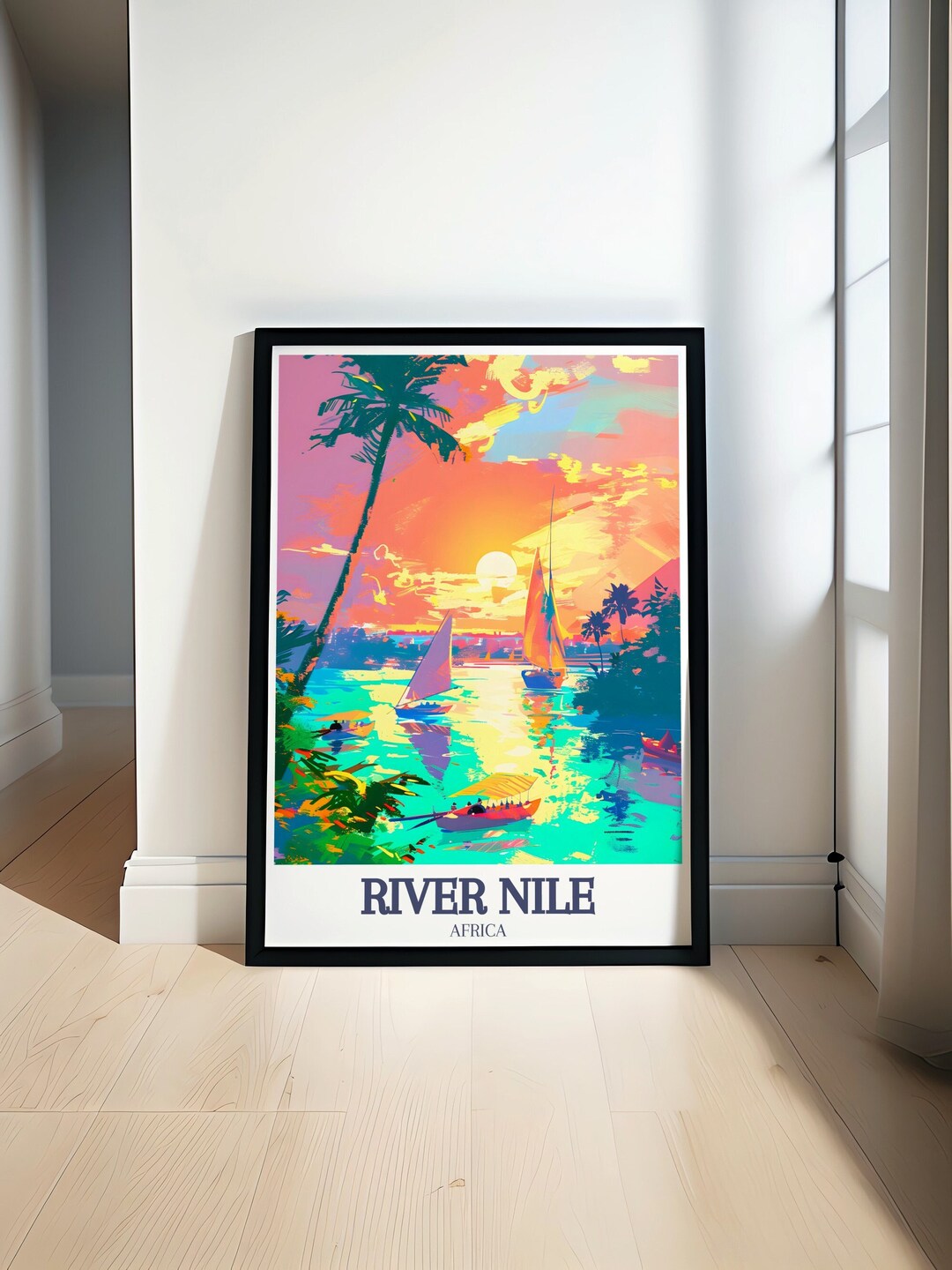River Nile Travel Poster - Luxor Wall Art - Egypt Prints - Nile River ...
