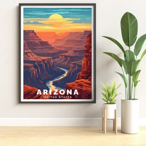 Elevate your home decor with this exquisite Grand Canyon Poster. Ideal for any room, this Arizona Art Print captures the breathtaking views and rich colors of the Grand Canyon, adding a touch of adventure and elegance to your living space.