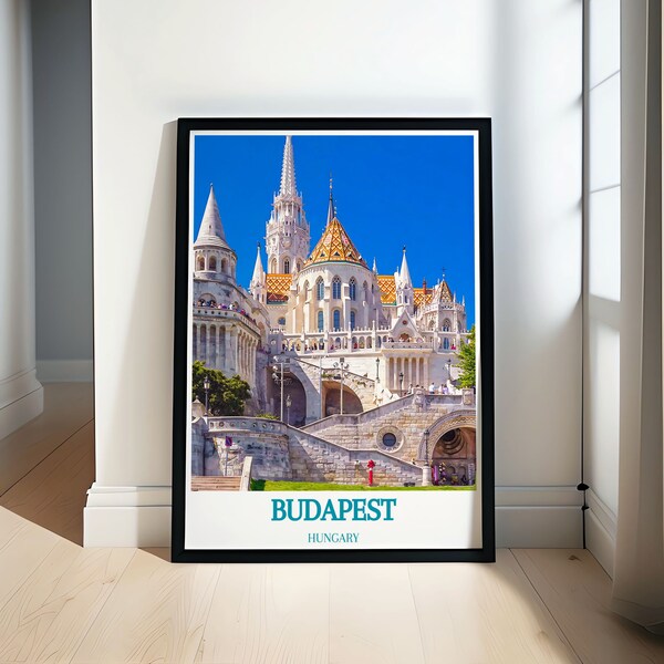 Budapest Colorful Poster Print - Iconic Buda-Castle Art - Discover Cultural Beauty with Budapest Wall Decor and Buda-Castle Gifts