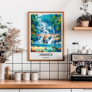 An elegant, high-end framed travel print capturing the lush, sun-drenched paradise of the West Indies. Featuring exceptionally rich tones and crisp artistic details, this professional-grade canvas artwork brings a sophisticated touch of coastal luxury and global exploration to any residential or commercial interior design project.
