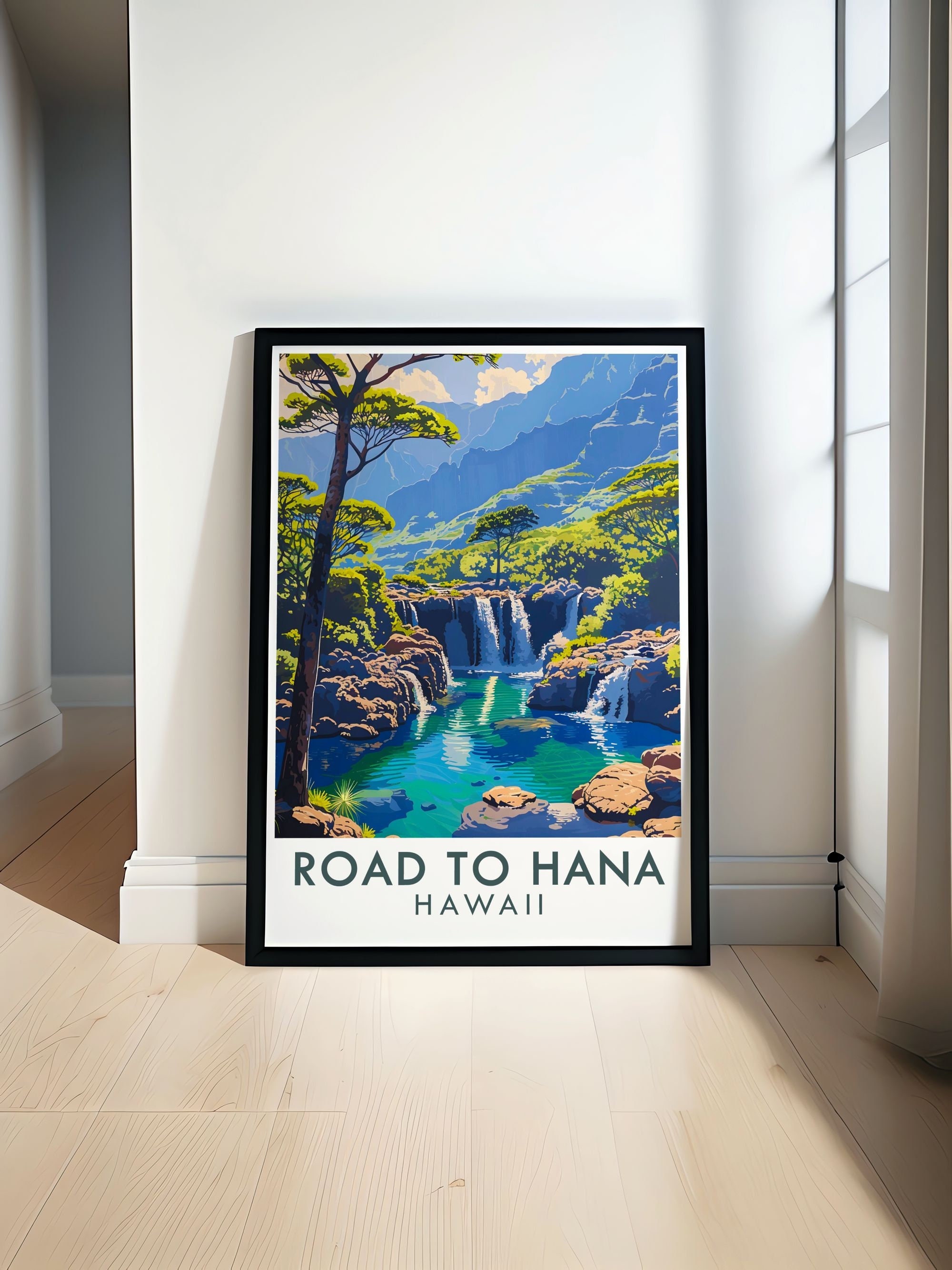 Road to Hana Print -Road to Hana Art -Sacred Pools Poster -Road to Hana Wall Art- Sacred Pools Print-Road to Hana Canvas-Road to Hana Framed