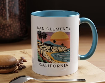 San Clemente Tasse - Kalifornien Strand Kaffeetasse - Kalifornien Küste Tasse -San Clemente Souvenir - San Clemente Teetasse -San Clemente Kaffeetasse