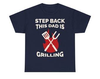 Father's Day Unisex Heavy Cotton Up to 5XL Tee T-Shirt 'Dad is Grilling'