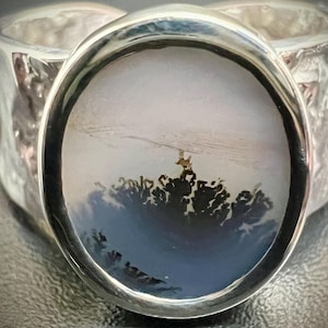 ¡¡¡Increíble anillo ajustable “arbusto pequeño” de ágata dendrítica!!!