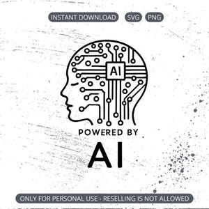 AI Design Png - Futuristic Design - AI Clipart - Artificial Intelligence Shirt - Digital Intelligence - AI Robotics - Instant Download