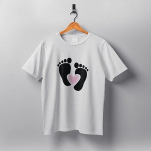 Baby Feet PNG - Newborn Footprint - Baby Girl Shirt PNG - Baby Love SVG - Baby Footprint Design - Baby Shower Gift - Instant Download