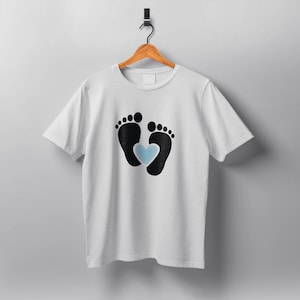 Baby Feet PNG - Newborn Footprint - Baby Boy Shirt PNG - Baby Love SVG - Baby Footprint Design - Baby Shower Gift - Instant Download