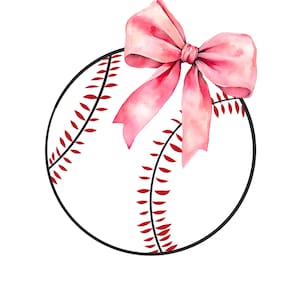 Baseball Coquette Bow PNG - Cute Baseball Shirt - Coquette SVG - Baseball PNG Design - Baseball Sublimation Design - Instant Download
