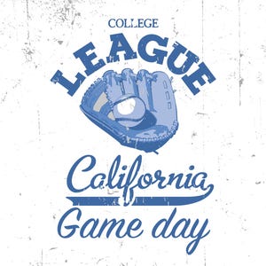 Game Day Softball PNG - Softball Shirt Design - Softball SVG - Softball PNG Design - College League California Game Day - Instant Download