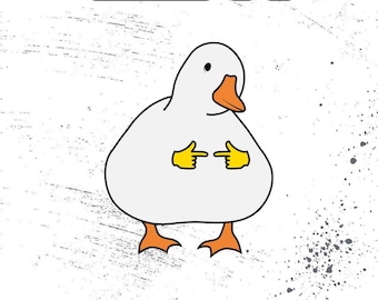 Duck PNG - Cute Duck Shirt - Duck Clipart PNG - Duck Lover Gift Shirt - Duck PNG for Sublimation - Shy Duck Shirt - Instant Download