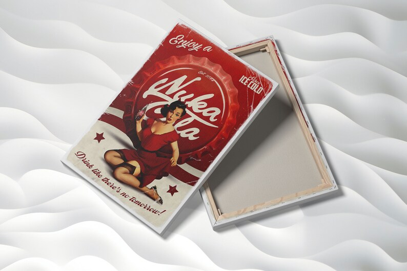 Retro Gaming Canvas Art, Vault Boy Wall Decor, Video Game Gift, Nuka