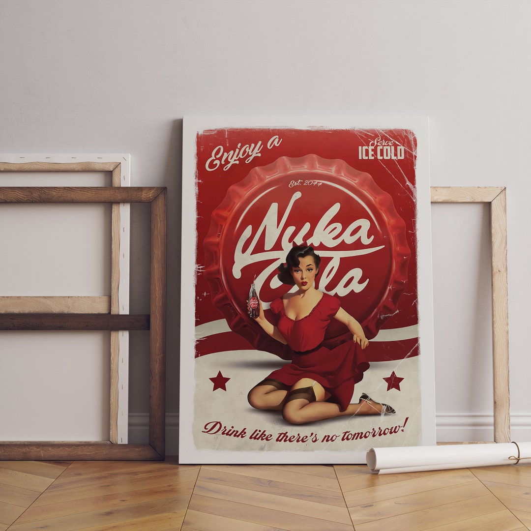 Retro Gaming Canvas Art, Vault Boy Wall Decor, Video Game Gift, Nuka