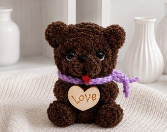 Mini Teddy Bear Crochet Pattern PDF | Amigurumi Plush Toy, Bobble Ears (Digital Download)