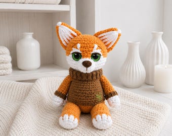 Crochet Fox Amigurumi Pattern | Dressed Fox Toy PDF | Intermediate Animal Plush (Digital Download)