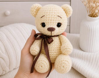 Classic Teddy Bear Crochet Pattern | Amigurumi Plush Toy (Digital PDF)