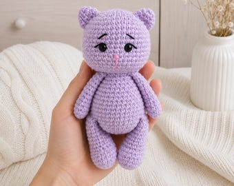 Crochet Cat Amigurumi Toy Pattern | Minimalist Plush Animal PDF