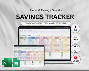 Savings Challenge bundle, savings tracker and sinking funds planner, printable budget worksheets