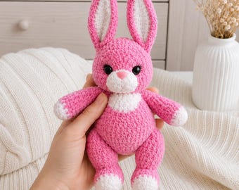 Crochet Bunny Pattern PDF | Amigurumi Rabbit Toy, Long Ears Plush (Digital Download)