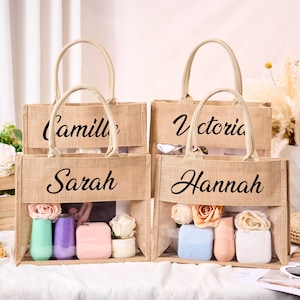 Bridesmaid Tote Bags, Beach Bag, Tote Gift Bags, Bridal Party Gift, Bridesmaid Proposal, Monogrammed Tote Bag, Jute Bag, Thank you Bag